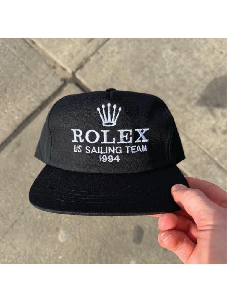 Rolex Us Sailing Team 1994 Black Snapback Hat Mens Adjustable Casual